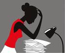 woman writing book