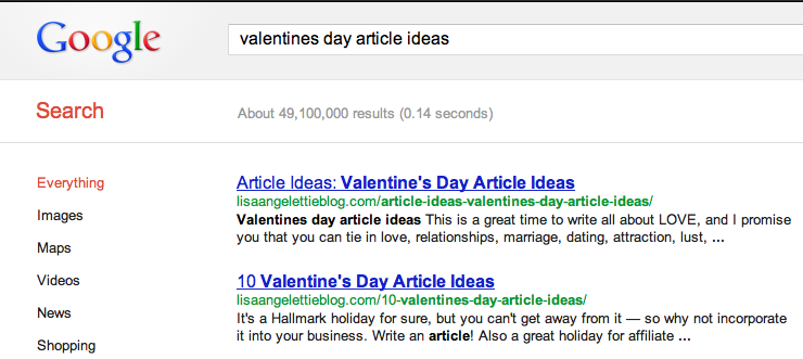 valentine's day article ideas