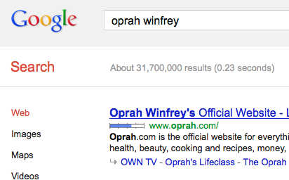 oprah winfrey online footprint