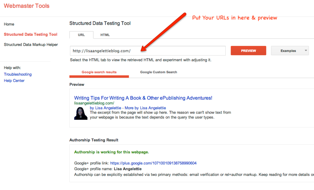 google authorship testing